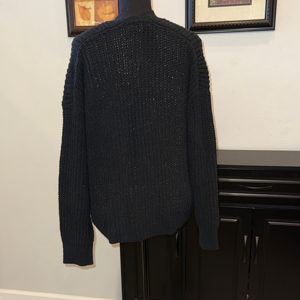 NWT American Eagle Outfitters Black Cardigan Sweater M - Picture 4 of 5